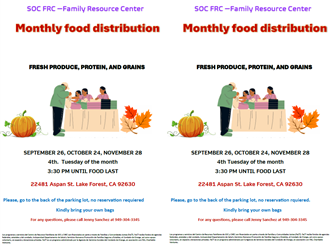 Monthly Food Distribution English Flyer 