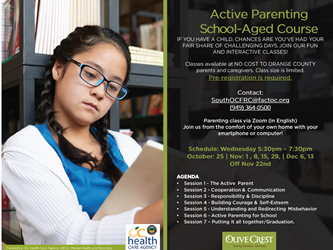 Active Parenting School-Aged Course English Flyer 