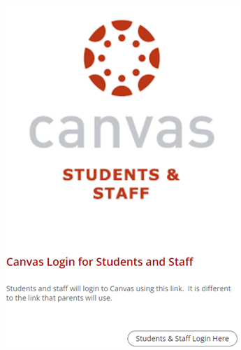Canvas login for students and staff